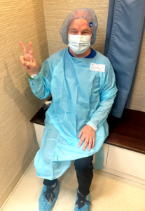 Bruce Barkhorn preparing for surgery